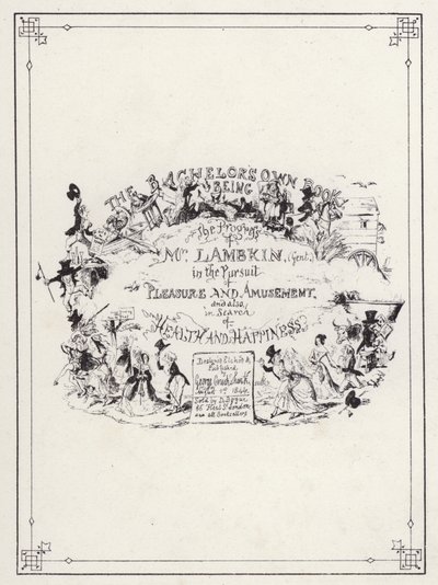 Illustrazione per The Bachelor’s Own Book, o The Progress of Mr Lambkin (Gent) da George Cruikshank