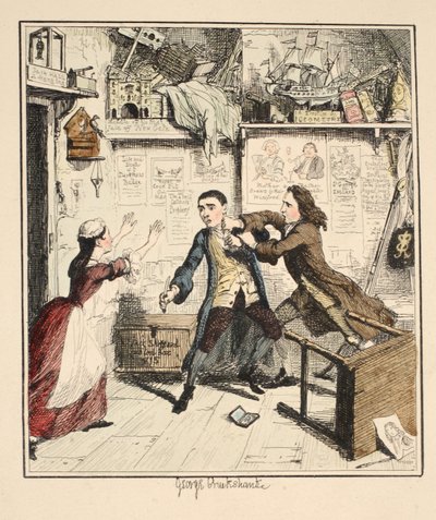 Jack Sheppard mostra un carattere vendicativo, illustrazione da Jack Sheppard: A Romance di William Harrison Ainsworth, pubblicato nel 1839 da George Cruikshank