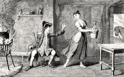Jeannie Deans nella casa di suo padre, illustrazione da 