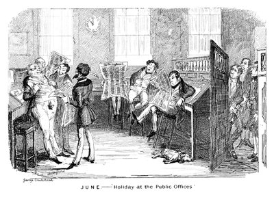 Giugno - Vacanza negli uffici pubblici da George Cruikshank
