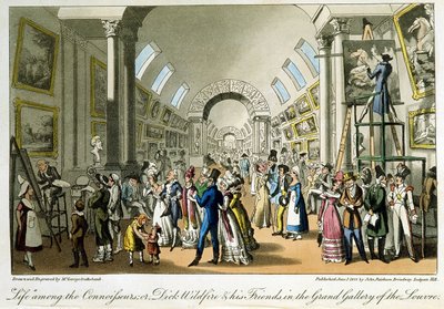 La grande galerie del Louvre - in “Life in Paris” da George Cruikshank