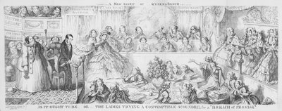 Signore che giudicano un mascalzone spregevole per una "violazione di promessa." da George Cruikshank