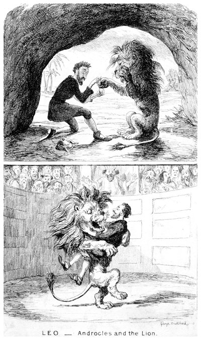 Androclo e il Leone da George Cruikshank