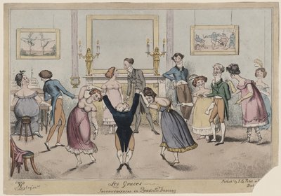 Les Graces, Inconvenienti nel Ballo Quadriglia da George Cruikshank
