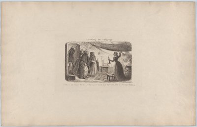 Alla ricerca di alloggi, 1851 da George Cruikshank