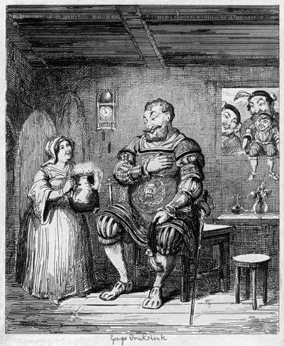 Corte di Magog, 1840 da George Cruikshank