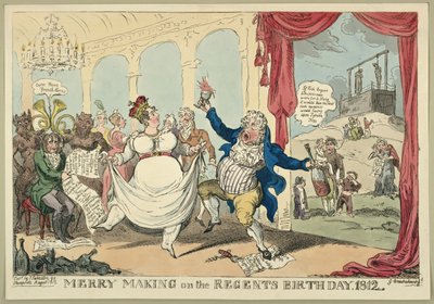 Festa di compleanno del reggente, 1812 da George Cruikshank