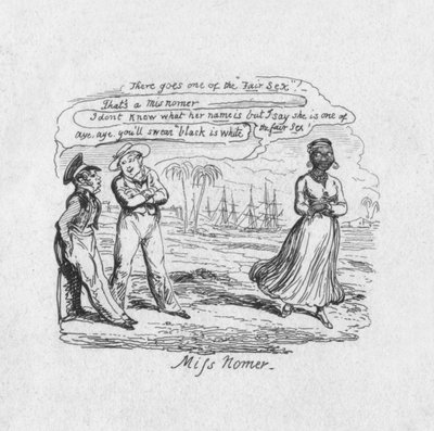 Miss Nomer, 1829 da George Cruikshank