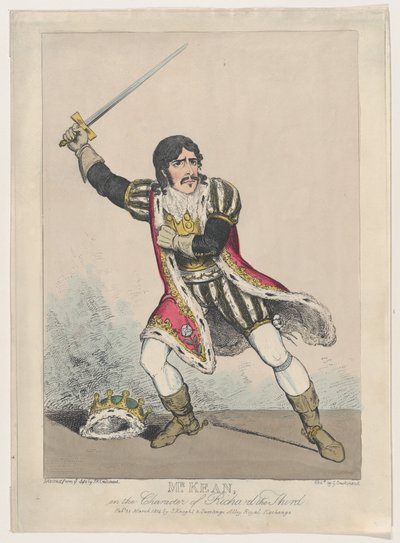 Mr. Kean nel ruolo di Riccardo III, ca. 1814 da George Cruikshank