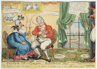 Nosing the Nob a Ramsgate, 1821 da George Cruikshank