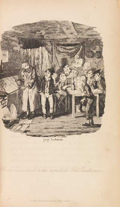 Oliver Twist o, Il progresso del ragazzo di parrocchia di Charles Dickens. Prima edizione, 1838 da George Cruikshank