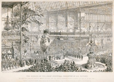 Inaugurazione della Grande Esposizione, Crystal Palace, Hyde Park, Londra, 1851 da George Cruikshank