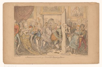 Salone affollato (Inconveniences of a crowded drawing room) da George Cruikshank