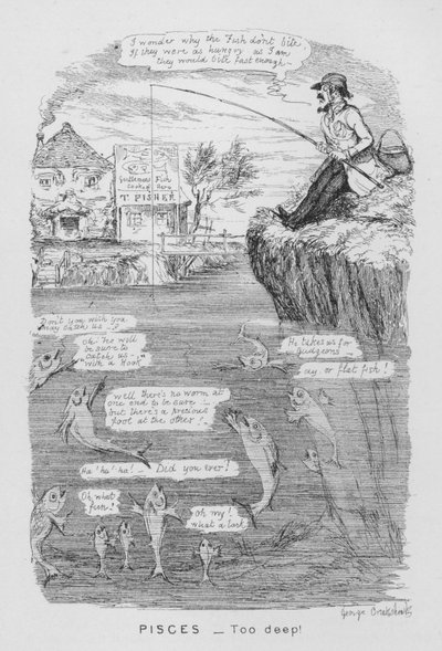 Pesci, troppo profondo! da George Cruikshank