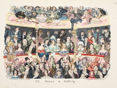 Palchi e galleria, pub. 1836 da George Cruikshank