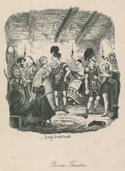 Teatri privati da George Cruikshank