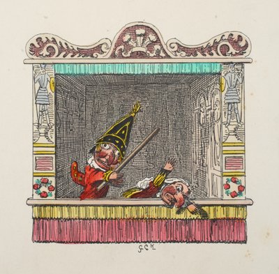 Punch e Judy da Punch e Judy, pub. 1827 da George Cruikshank