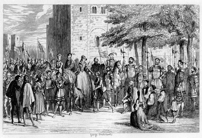 La regina Maria riceve i prigionieri sulla Torre Verde, 1553 da George Cruikshank