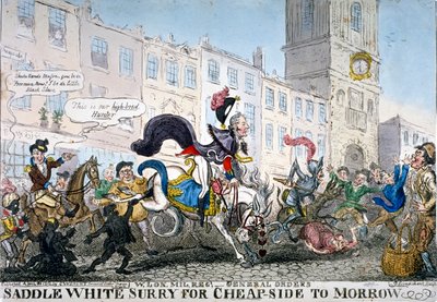Sella Bianca Surry per Cheapside a Domani, 1812 da George Cruikshank