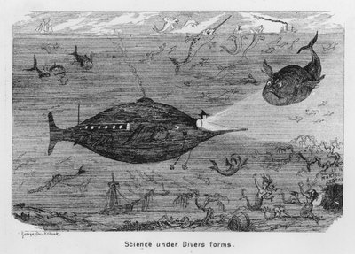 La scienza sotto diverse forme (incisione) da George Cruikshank