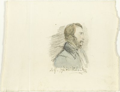 Autoritratto di profilo da George Cruikshank