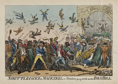 Volani e sgombri, o Membri che vanno a votare sulla Corn Bill, 14 marzo da George Cruikshank