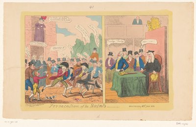 Caricatura della politica interna inglese, 1820 da George Cruikshank