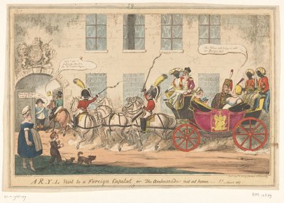 Caricatura della principessa Carolina, 1817 da George Cruikshank