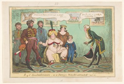 Caricatura della principessa Carolina, 1817 da George Cruikshank