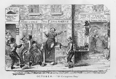 Giorno di San Crispino (incisione) da George Cruikshank