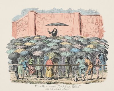 Cappella di San Swithun, Cold-bath fields, pub. 1833 da George Cruikshank