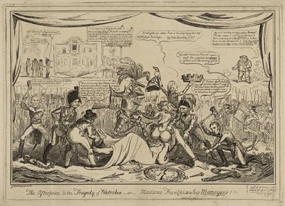 Il seguito (sic) alla tragedia di Waterloo o Madame Francois e i suoi manager!!!, pubblicato il 9 novembre da George Cruikshank