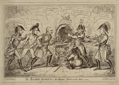 I panettieri alleati o Il rospo corso nel buco, pubblicato il 1 aprile da George Cruikshank
