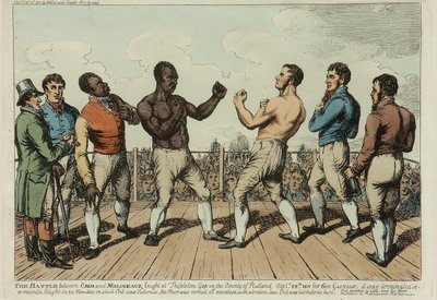 La battaglia tra Cribb e Molineaux da George Cruikshank