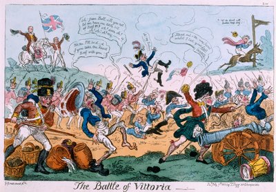 La battaglia di Vittoria da George Cruikshank