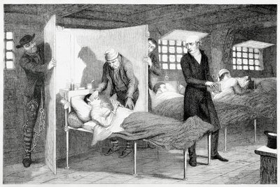 Il ragazzo muore sulla nave di trasporto da George Cruikshank