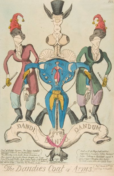 Lo Stemma dei Dandies, 28 marzo 1819 da George Cruikshank