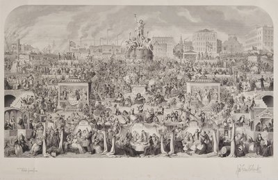 Le Abitudini di Bere della Società o il Culto di Bacco da George Cruikshank