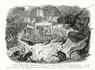 La padella del demonio, o Festival annuale della buffoneria e del vizio sotto il patrocinio del Sindaco e della Venerabile Corte degli Aldermen! Nell