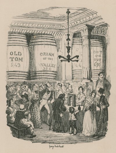 Il negozio di gin da George Cruikshank