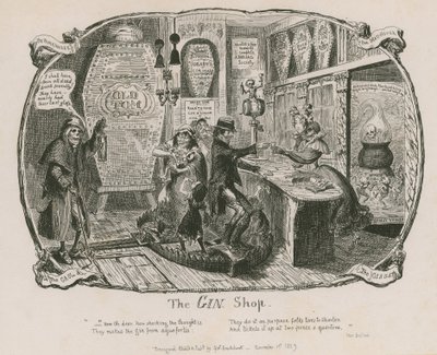 Il negozio di gin da George Cruikshank