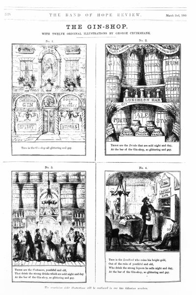 Il negozio di gin, illustrazione da 