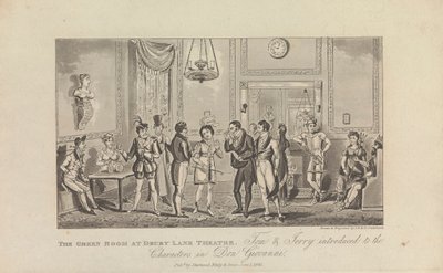 La Sala Verde al Teatro Drury Lane da George Cruikshank