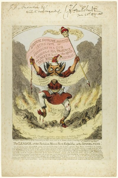Il leader della Repubblica rossa di sangue parigina da George Cruikshank