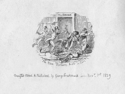 Il nuovo atto di polizia, 1829 da George Cruikshank