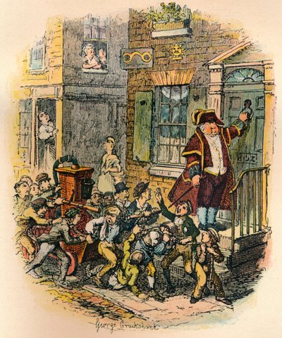 Il motore parrocchiale, c1900 da George Cruikshank