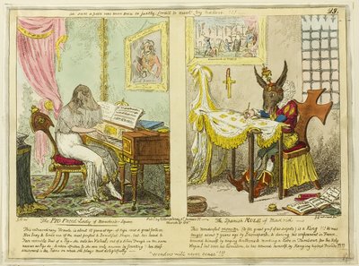 La signora dalla faccia di maiale di Manchester Square e il mulo spagnolo di Madrid da George Cruikshank