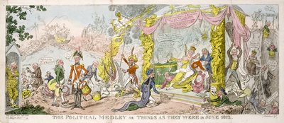 "Il Miscuglio Politico" o "Le cose come erano nel giugno 1812", pub. 1812 da George Cruikshank