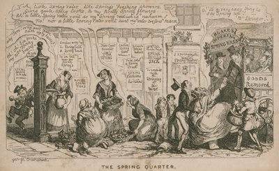 Il Trimestre di Primavera; cartone animato da George Cruikshank