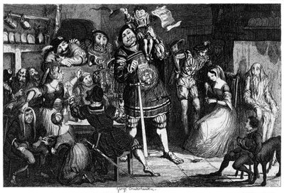 La cucina di pietra, 1840 da George Cruikshank